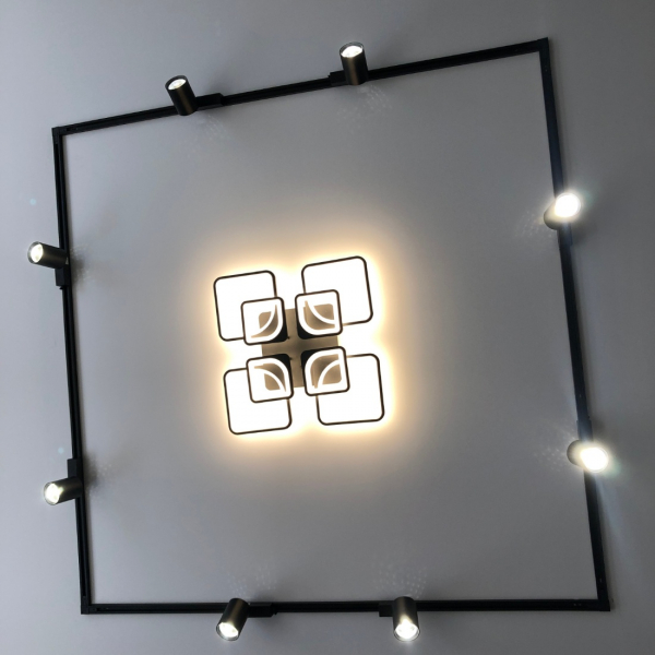 Пример матового натяжного потолка с технологией SLOTT