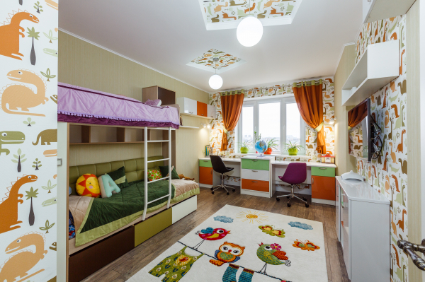 Двухуровневый для детской 12 м²